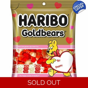 Haribo Goldbears Valentine Raspberry and Pineapple Gummies 113g Bag